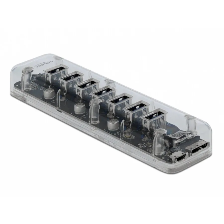 DeLock Hub 7 Θυρών USB 3.0 με σύνδεση USB-A Γκρι 64088 - Image 1
