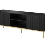Έπιπλο Τηλεόρασης Μεταλλικό Matte Black Μ40xΠ40xΥ60cm TV15+S