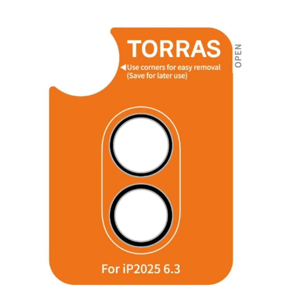 Torras Προστασία Κάμερας Tempered Glass Μαύρο για το iPhone 17 - Image 1