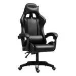 EX.36370 Καρέκλα Gaming Δερματίνης με Υποπόδιο Μαύρη