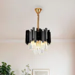 Alista Home Πολυέλαιος 3xE14 Ø30cm με Κρύσταλλα Μαύρος AT1CT-IM1P-HT2L-CC110/300BK
