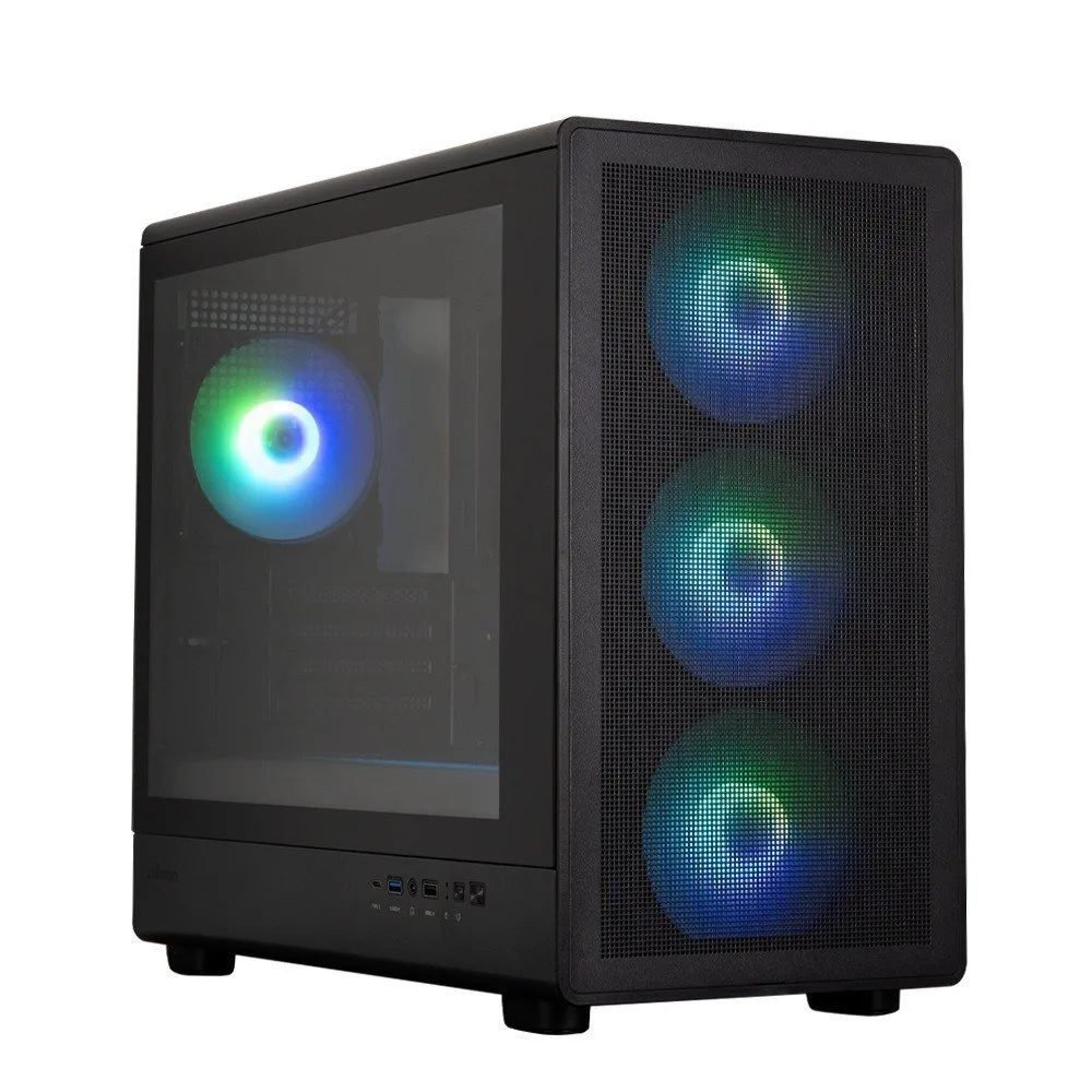 Zalman M5 Gaming Mini Tower Κουτί Υπολογιστή με Πλαϊνό Παράθυρο και ARGB Φωτισμό Μαύρο - Image 1