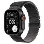 Apple Watch Ultra 3 Titanium 49mm Αδιάβροχο με eSIM και Παλμογράφο (Black Titanium Case with Black Titanium Milanese Loop - Small)