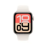 Apple Watch SE 3 Cellular Aluminium 40mm Αδιάβροχο με eSIM και Παλμογράφο (Starlight Aluminium Case with Starlight Sport Band - M/L)
