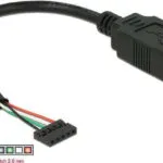 DeLock USB 2.0 Cable USB-A male - Μαύρο 0.15m 84831