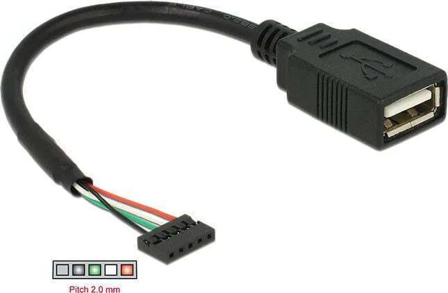 DeLock USB 2.0 Cable USB-A male - Μαύρο 0.15m 84831 - Image 1