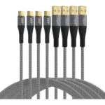 EFB Braided USB 2.0 Cable USB-C male - USB-A 60W Χρυσό 2m