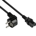 Καλώδιο Τροφοδοσίας Goodconnections Protective Contact Plug Angled To C15 Black 3 M