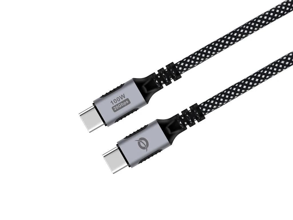 Conceptronic USB 2.0 Cable USB-C male - USB-C 100W PD Μαύρο 2m ETTA07B20 - Image 1
