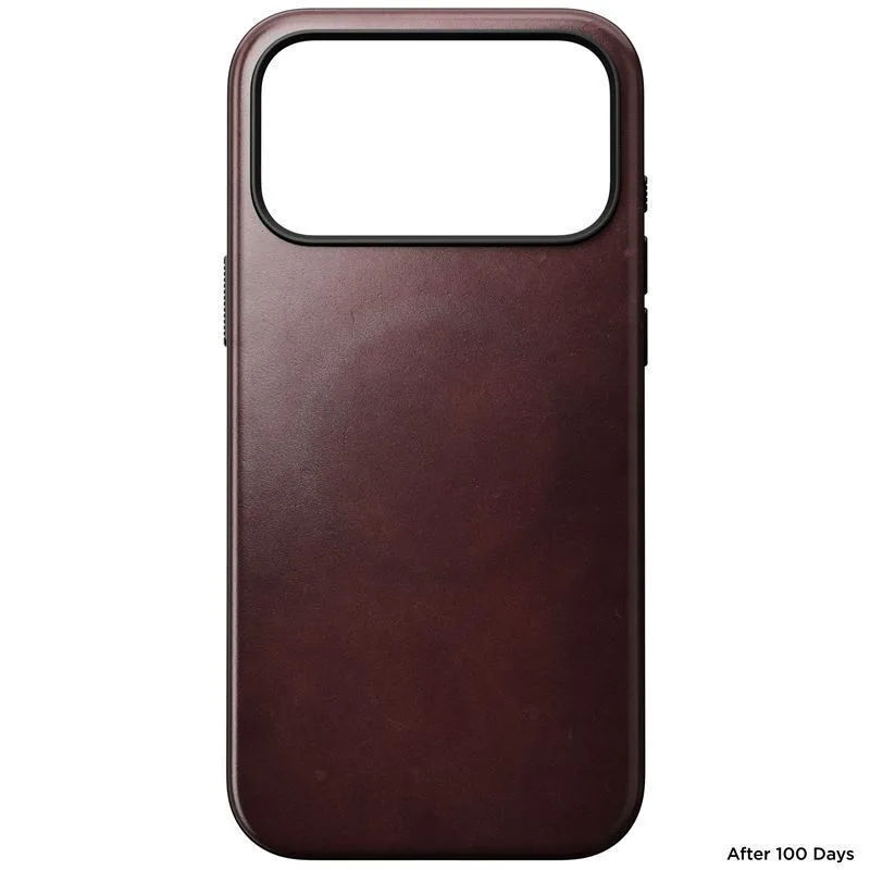 Nomad Modern Back Cover Δερμάτινο 0.85mm Μπορντό (iPhone 17 Pro Max) - Image 1