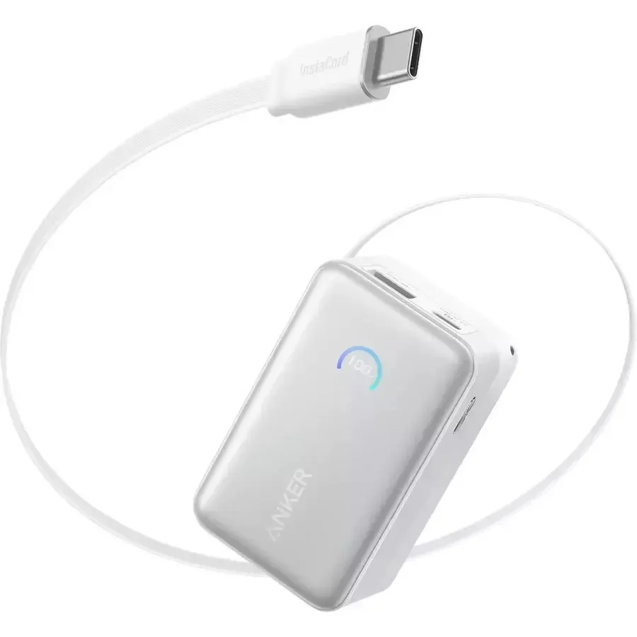 Anker Nano Power Bank 10000mAh 45W με Θύρα USB-A και Θύρα USB-C Power Delivery Λευκό - Image 1