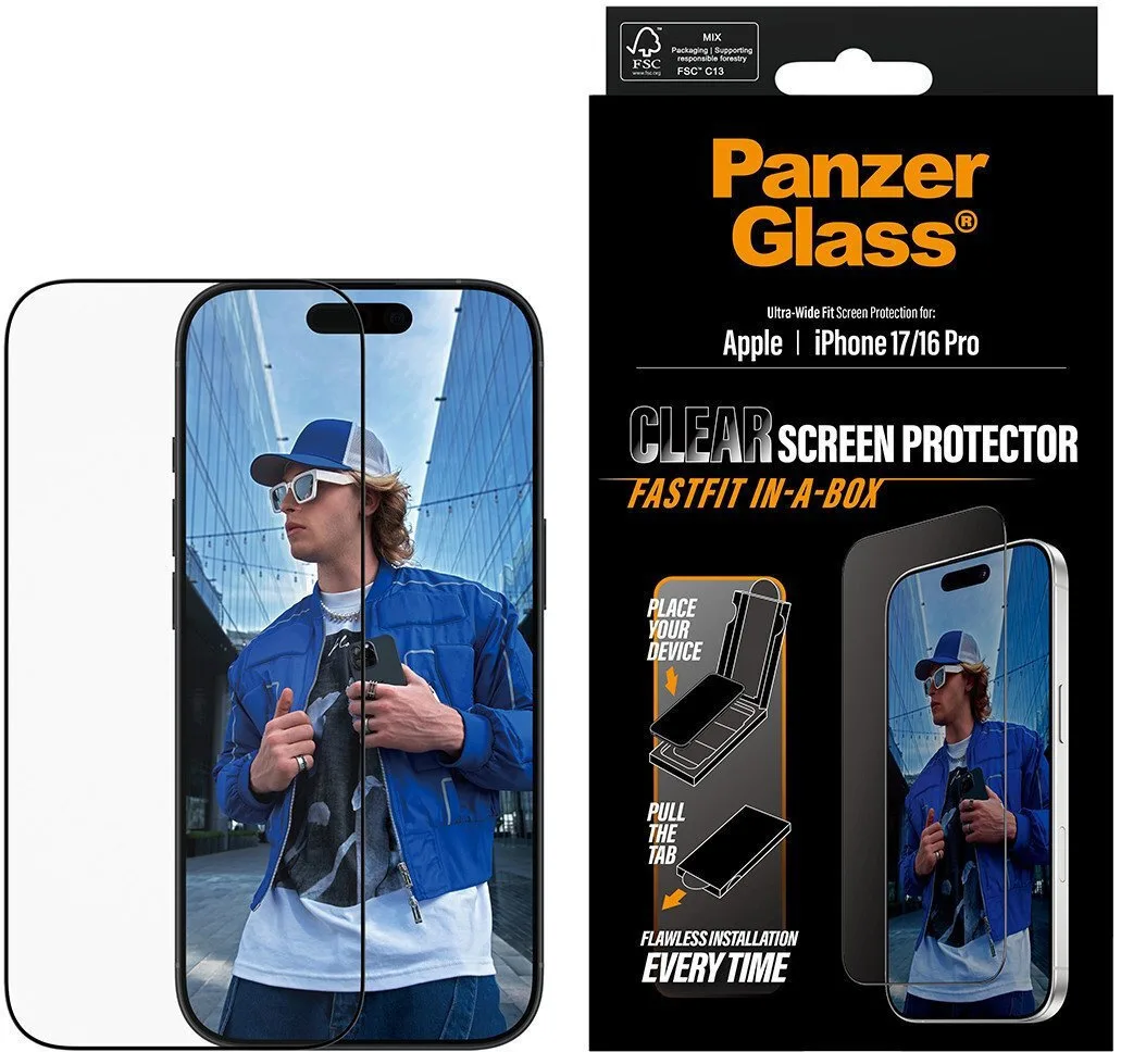 20250915155041_405ec18f.jpeg PanzerGlass Screen Protector Μαύρο (iPhone 17, iPhone 16 Pro, PanzerGlass) PG48418 - Image 1