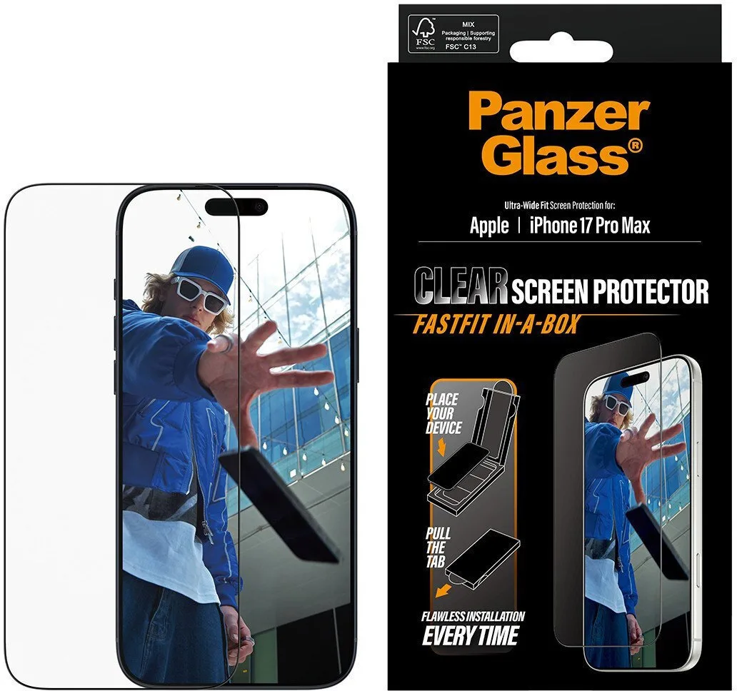 20250915155042_a46b16c1.jpeg PanzerGlass Screen Protector Μαύρο (iPhone 17 Pro Max, PanzerGlass) PG49876 - Image 1