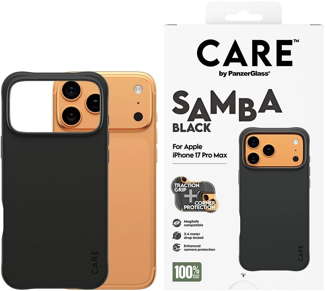 20250915161108_a8f7f037.jpeg PanzerGlass Care Samba Back Cover Σιλικόνης Μαύρο (iPhone 17 Pro Max) CR29487 - Image 1