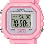 Casio Ψηφιακό Γυναικείο Ρολόι 30mm Χρονογράφος Μπαταρίας με Ροζ Καουτσούκ Λουράκι LA-20WH-4A1