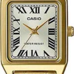 Casio Γυναικείο Ρολόι Μπαταρίας με Χρυσό Μεταλλικό Μπρασελέ LTP-V007G-9B