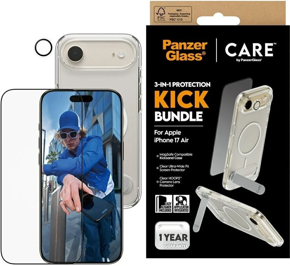 20250916113721_panzerglass_care_back_cover_set_me_tzamaki_iphone_air.jpeg PanzerGlass Care Back Cover Πλαστικό / Tempered Glass Σετ με Τζαμάκι Διάφανο (iPhone Air) CR83130 - Image 1