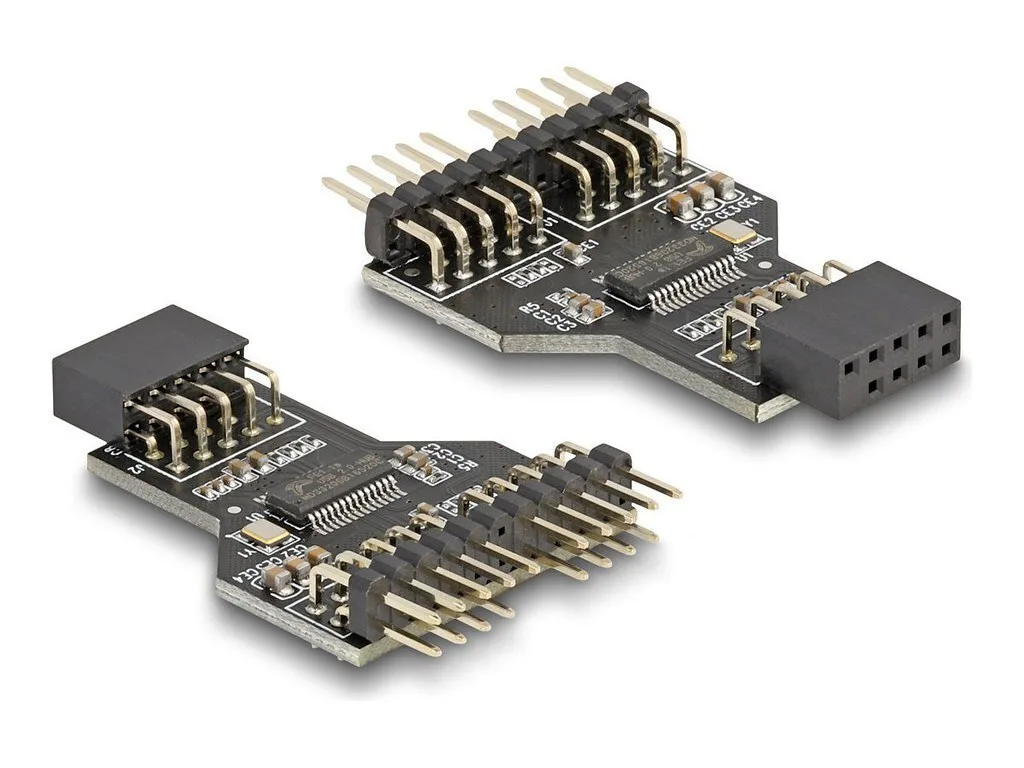 Αντάπτορας Usb Delock Usb 2.0 Hub 9 Pin Female To 2x9 Pin Male - Image 1