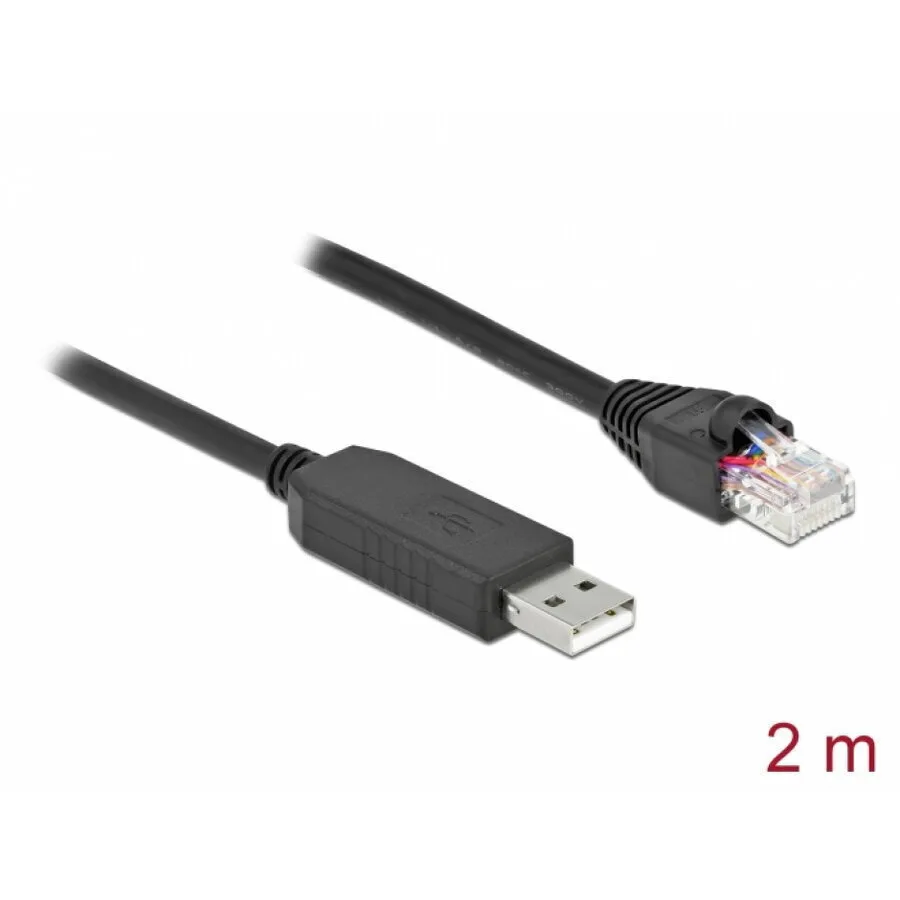 Delock Usb To Rs-232 Rj45 Serial Cable Cisco Router T-t 2m Delock 64161 - Image 1