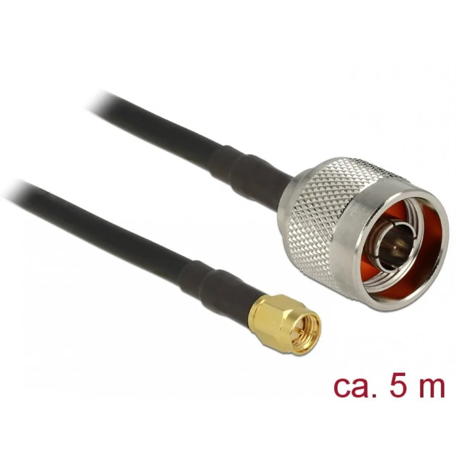 Delock Antenna Cable N Plug To Sma Plug Cfd200/rf200 5m Low Loss Delock 89418 - Image 1