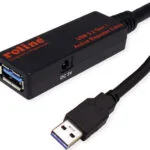 Roline USB 2.0 Cable USB-A male - USB-A female Μαύρο 20m 12.04.1072-5