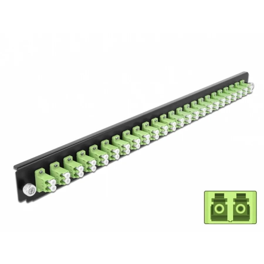 Delock Delock 43362 Front Patch Panel 19" Case 24 Ports Lc Duplex Om5 Light Green - Image 1