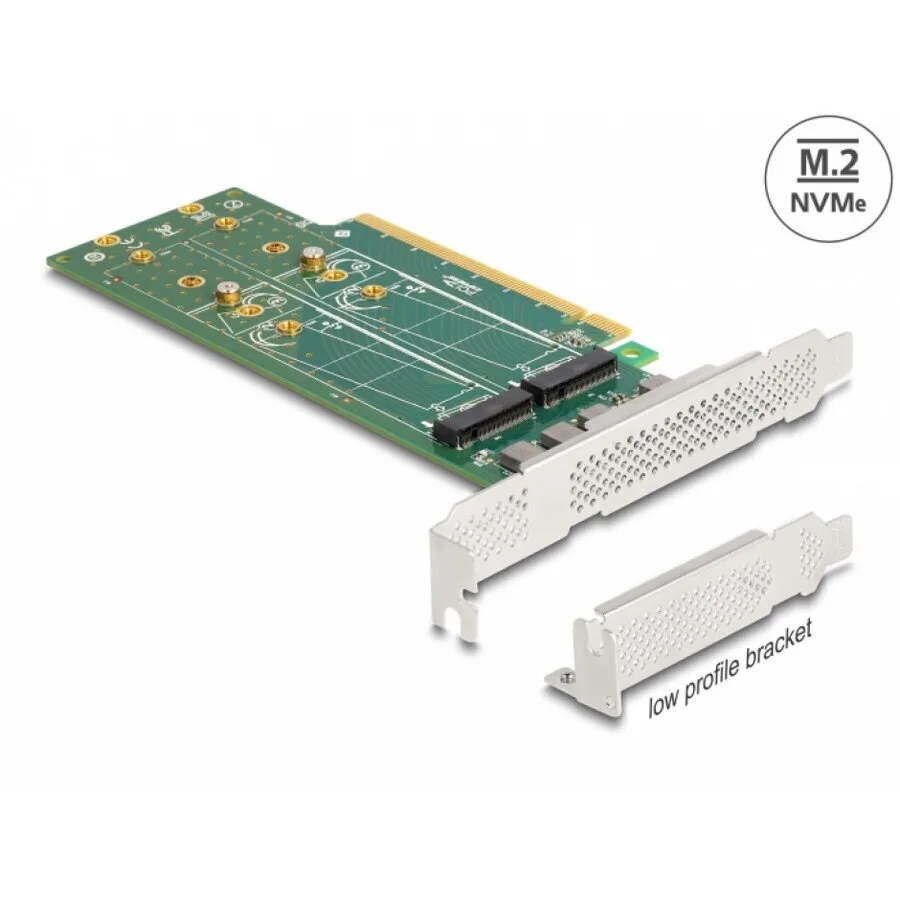 Delock Pci Express To 4 X Nvme M.2 Key M Internal Lpff Bifurcation Delock 90090 - Image 1