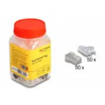Delock Set 50 Rj45 Ftp Network Connectors Cat.6 Easy Connect + Transparent Sleeve Delock 66905