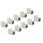 Delock Set 10 Pcs Rj45 Keystone Module Lsa Cat.6a Tool-free Gray Delock 88120