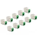 Delock Set 10 Pcs Rj45 Lsa Cat.6a Keystone Module Toolfree Green Delock 88116