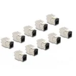 Delock Set 10 Pcs Rj45 Lsa Cat.6a Keystone Modules Toolless Black Delock 88118