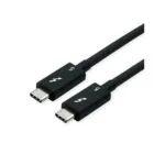 Roline Thunderbolt 5 Cable Usb Type C Passive 8k60hz 80gbit/s 240w T-t 0.8m Black Roline 11.02.9111