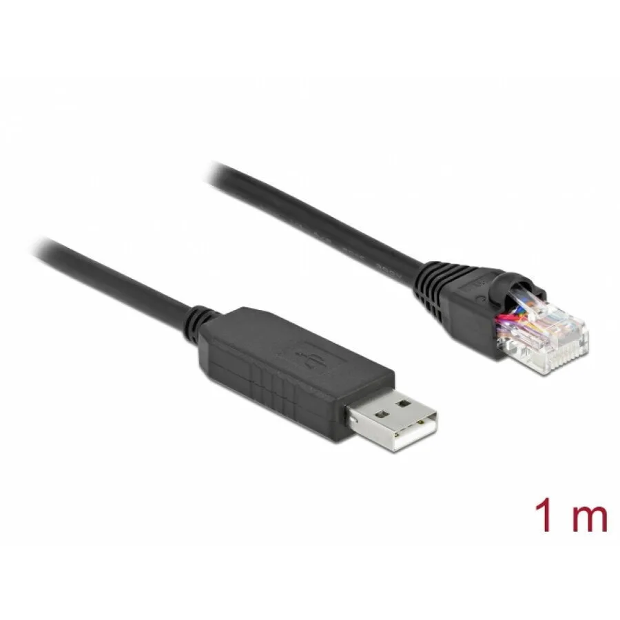 Delock Usb To Rs-232 Rj45 Serial Cable Cisco Router T-t 1m Delock 64160 - Image 1