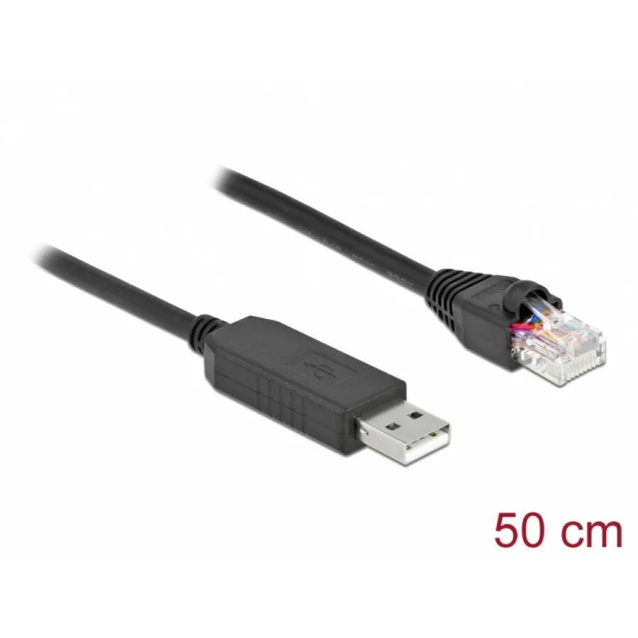 Delock Usb To Rs-232 Rj45 Serial Cable Cisco Router T-t 0.5m Delock 64159 - Image 1