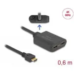 Delock Hdmi 2-port 4k60hz Splitter Downscaler + 0.6m Cable Delock 18650