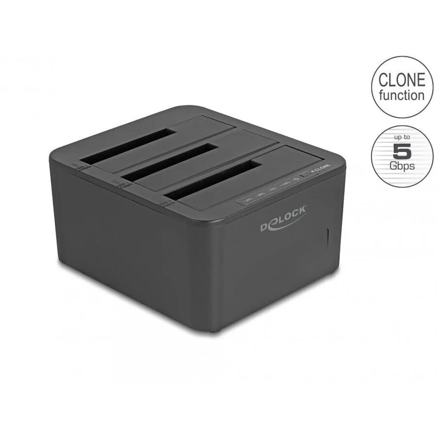 20250923134833_delock_docking_station_3_x_sata_hdd_ssd_1_2_clone_function_delock_64332.jpeg Delock Docking Station 3 X Sata Hdd Ssd 1:2 Clone Function Delock 64332 - Image 1