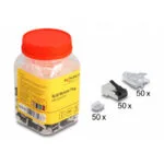 Delock Set 50 Rj45 Ftp Network Connectors Cat.6 + Transparent Boot Delock 66906