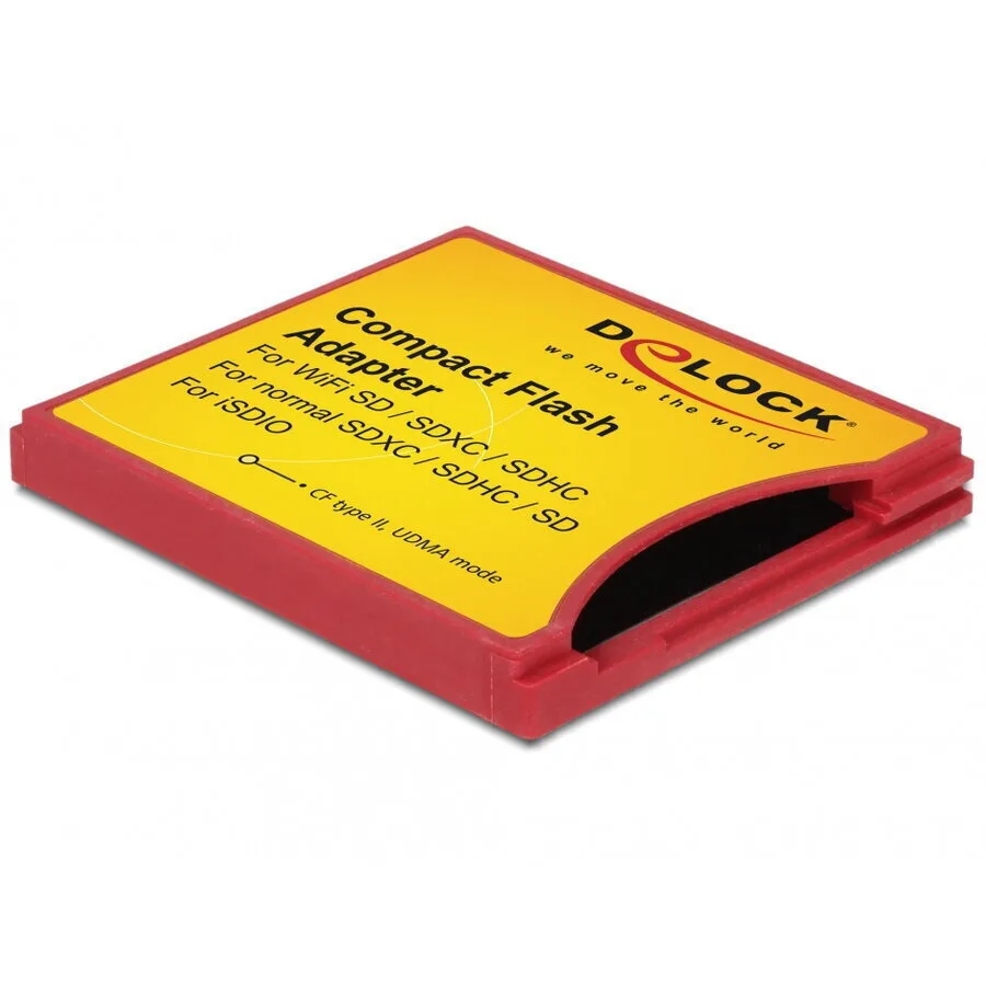 Delock Compact Flash Type Ii To Isdio Wifi Sd Sdhc Sdxc Adapter Delock 62542 - Image 1