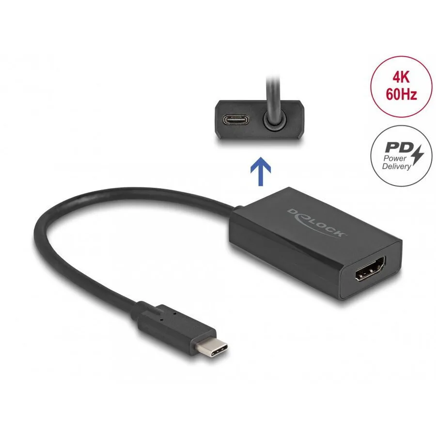 Delock Hdmi To Usb Type C Adapter Dp Alt Mode 4k60hz Pd 100w M-t Delock 61058 - Image 1