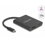 Delock Usb Type C To Displayport Adapter Dp Alt Mode 8k60hz/4k144hz Hdr + Pd 60w Delock 64202