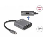 Delock Usb Type C Adapter Dp Alt Mode To 2 X Hdmi 4k60hz Mst + Pd Delock 87805