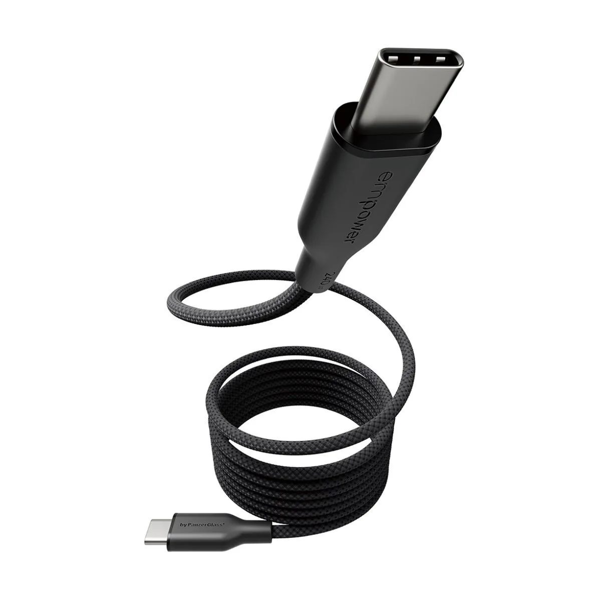 Empower by PanzerGlass Magnetic USB 2.0 Cable USB-C male - USB-C 240W PD Μαύρο 1.5m EM68208 - Image 1