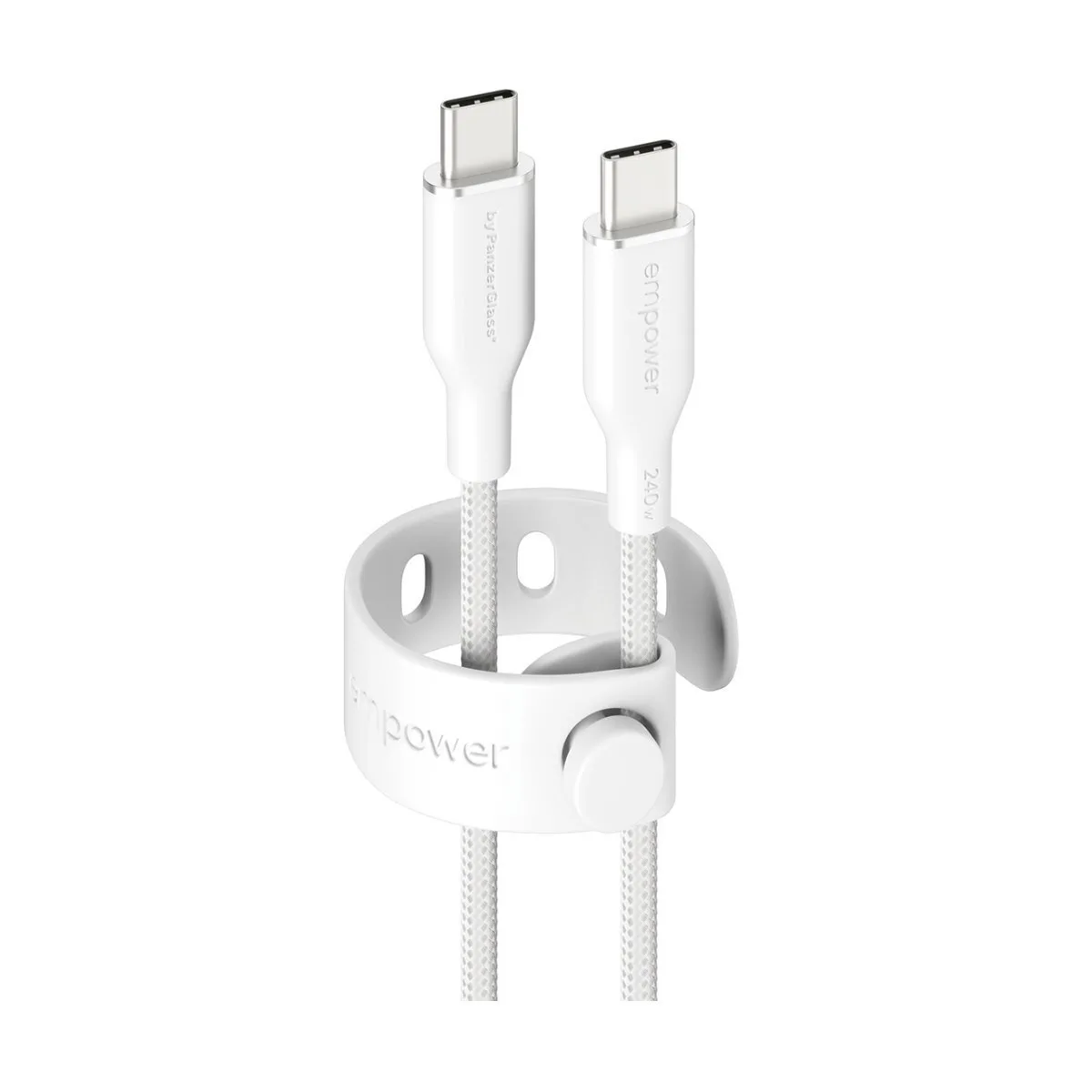 Empower by PanzerGlass USB 2.0 Cable USB-C male - USB-C 240W PD Λευκό 1.2m EM77569 - Image 1