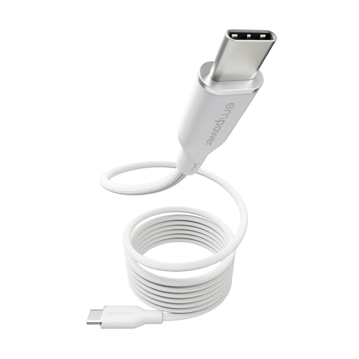20250924162524_panzerglass_magnetic_usb_2_0_cable_usb_c_male_usb_c_240w_1_5m.jpeg Empower by PanzerGlass Magnetic USB 2.0 Cable USB-C male - USB-C 240W PD Λευκό 1.5m EM84572 - Image 1