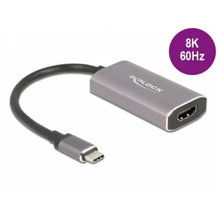 20250925163501_delock_metatropeas_usb_c_male_se_hdmi_female_gri_62632.jpeg DeLock Μετατροπέας USB-C male σε HDMI female Γκρι (62632) - Image 1