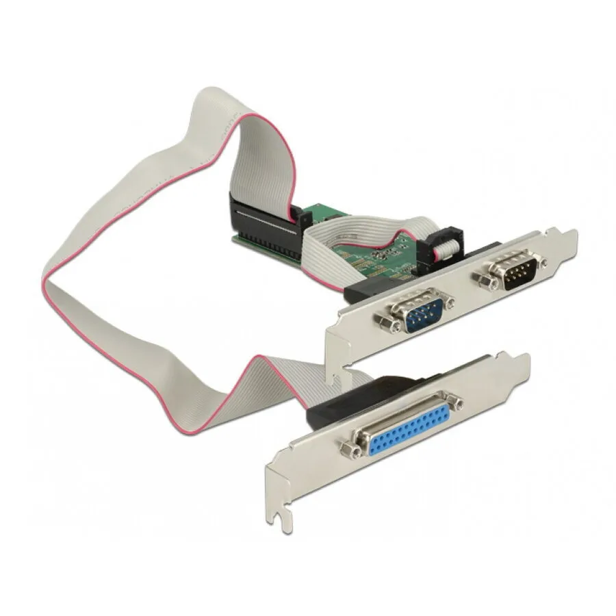 DeLock Κάρτα PCIe σε 1 θύρα DB25 Parallel και 2 θύρες RS232 DB9 Serial (89556) - Image 1