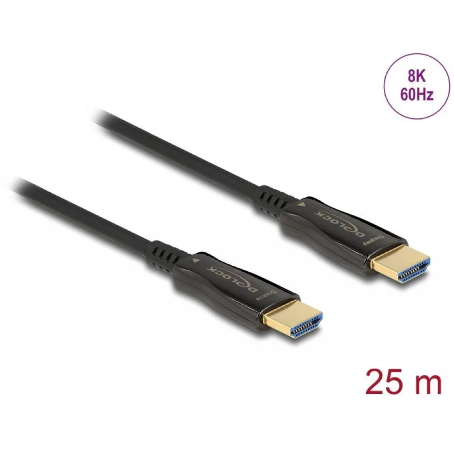 DeLock Active Optical Cable HDMI male - HDMI male 25m Μαύρο 84039 - Image 1
