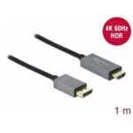 DeLock Cable DisplayPort male - HDMI male 1m Μαύρο (85928)