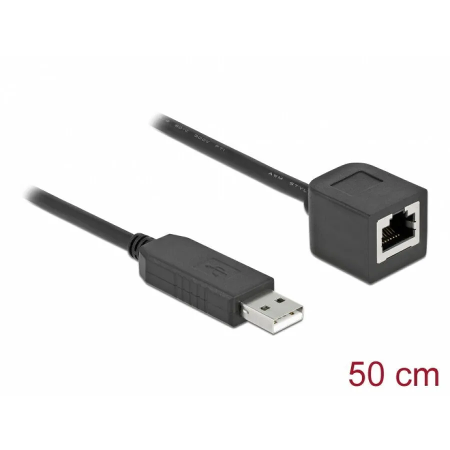 Delock Usb To Rs-232 Rj45 Serial Cable Cisco Router M-f 0.5m Delock 64163 - Image 1