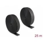 Delock Hook--loop Roll 25m X 50mm Heavy-duty Black Delock 20856